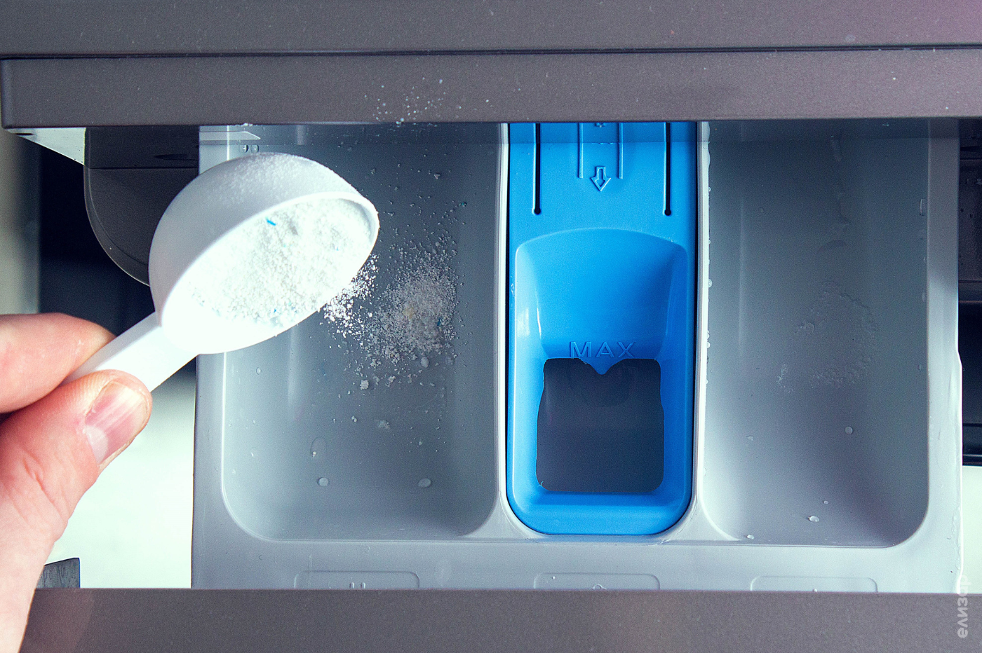 Очистка кюветы для моющих средств