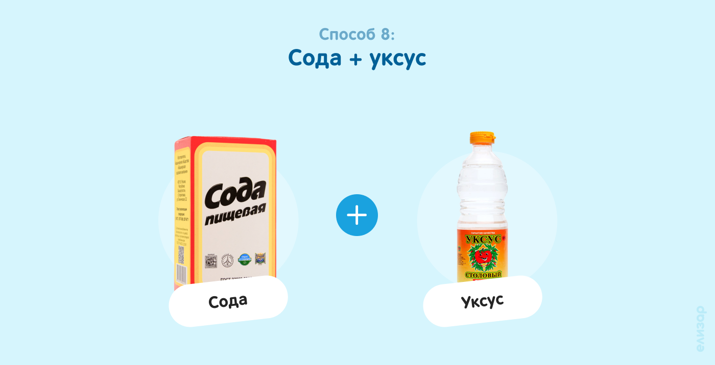 Способ 8. Сода и уксус