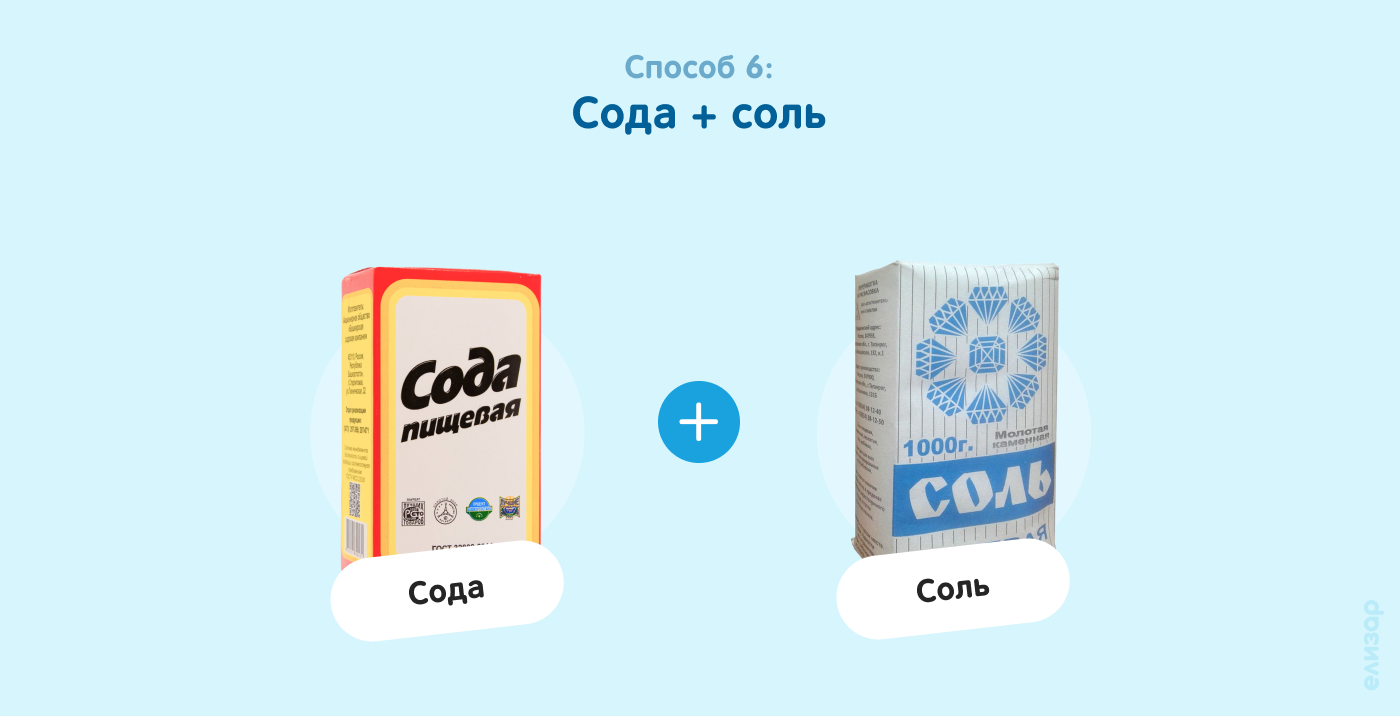 Способ 6. Сода и соль