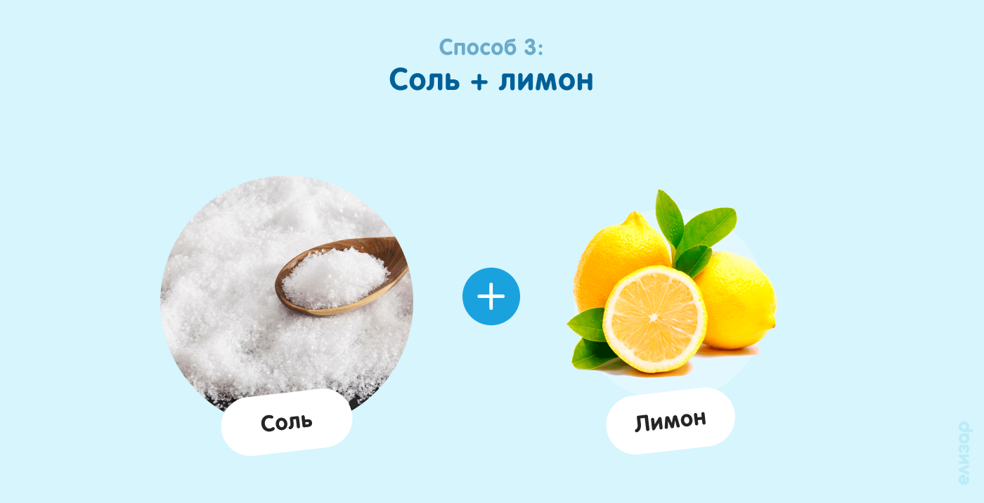 Способ 3. Соль и лимон