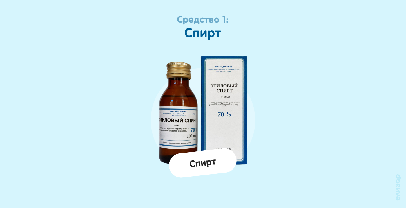 Средство 1. Спирт
